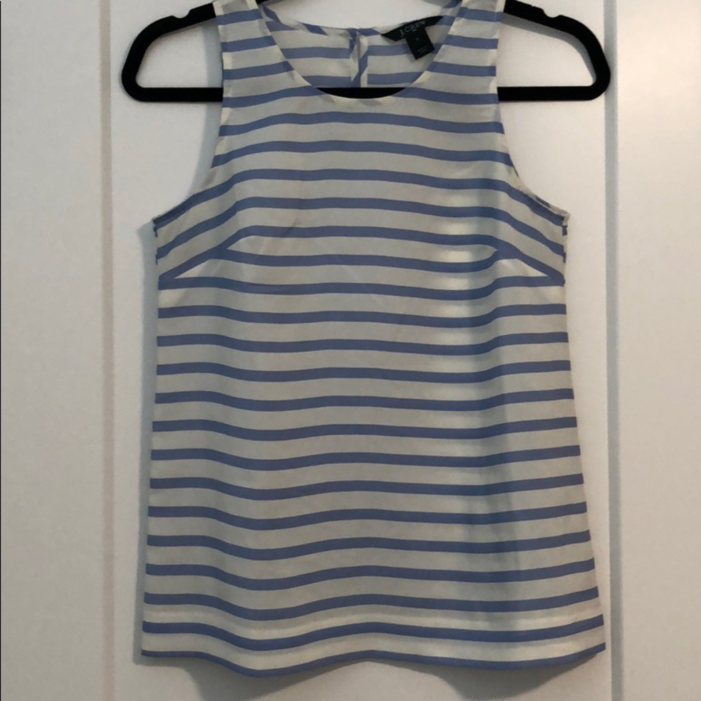 J Crew Striped Sleeveless Shell Size 0